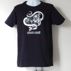 NWT Men's ROBERTO CAVALLI STRIKING TIGER GRAPHIC T Shirt Authentic